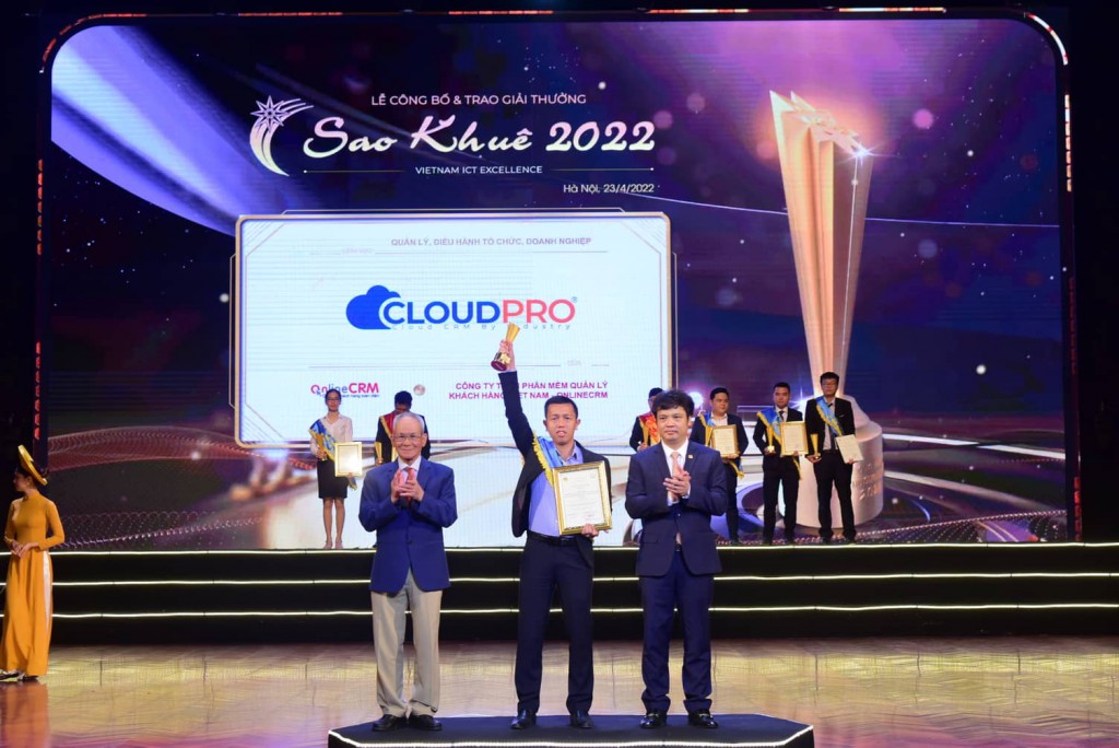 Giải pháp CloudPro CRM vinh dự nhận giải thưởng Sao Khuê 2022